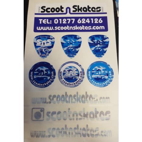 ScootnSkates Sticker Pack Blue £5.00